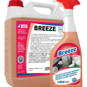 BREEZE ANTIACQUA LT 5 KITER Detergente sanificante anticalcare con effetto scaccia-acqua per ceramica e acciaio